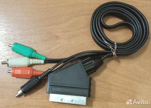 Кабель scart-тюльпаны