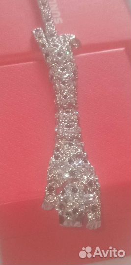 Браслет Гепард с кристаллами,элитная бижутерия