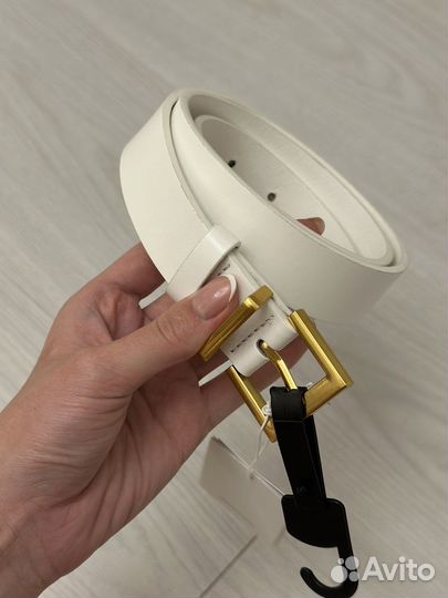 Ремень женский белый S