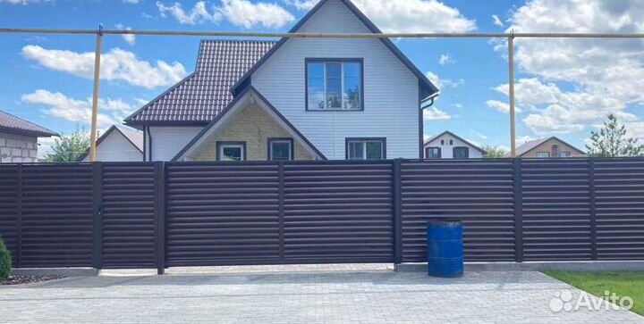 Откатные ворота на дачу 5000*2000