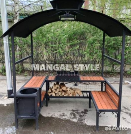 Мангал с крышей