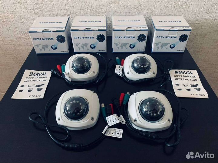 4 Камеры, 2 мп, AHD / TVI