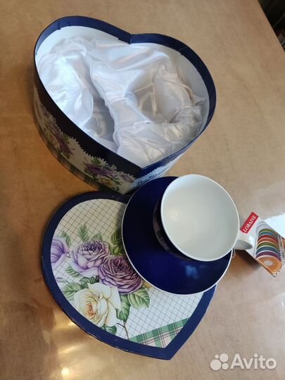 Чайная пара фарфор новая