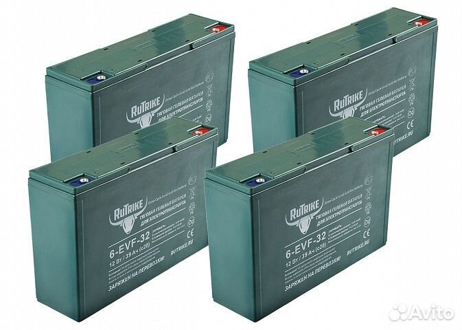 Комплект тяговых гелевых аккумуляторов RuTrike 6-E