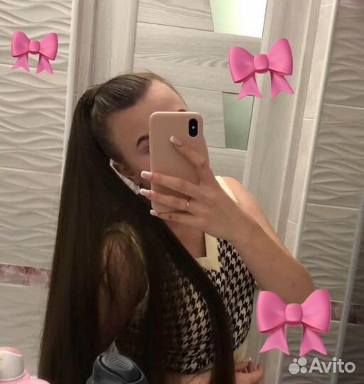 Хвост волосы на резинке