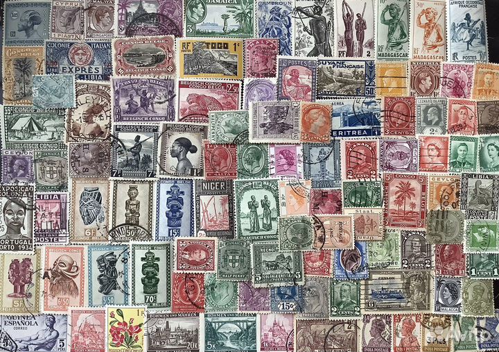 Колонии 100 старых марок