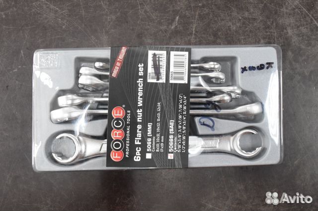 Набор разрезных дюймовых ключей 5/16х3/8-11/16х3/4