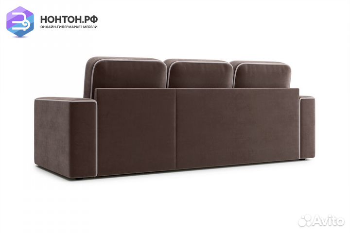Диван угловой дельфин Берген коричневый
