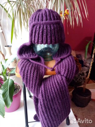 Шапка ушанка, шарф