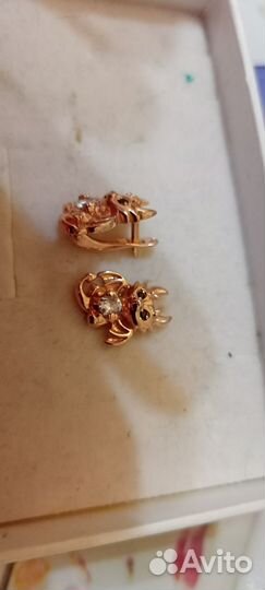 Серьги серебро с фианитами