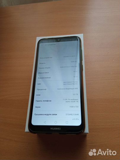 Телефон huawei Y7 2019