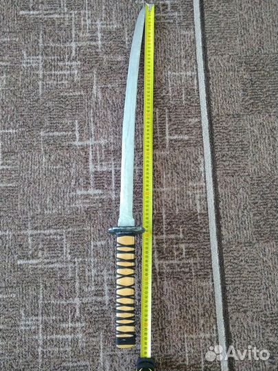 Деревянная катана ручной работы, сувенирная