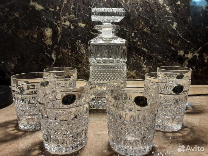 Хрустальный набор для виски Bohemia Madison