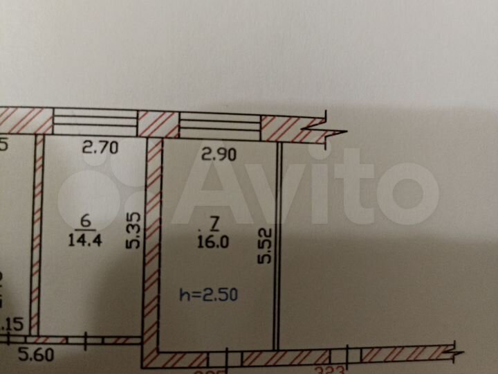 Комната 16 м² в 1-к., 3/5 эт.