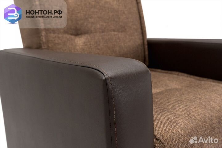 Кресло Лондон рогожка коричневая