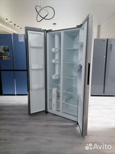 Холодильник Side by Side Бирюса новый серый 460 ли