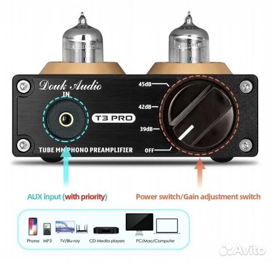 Фонокорректор Предварительный усилитель ламповый