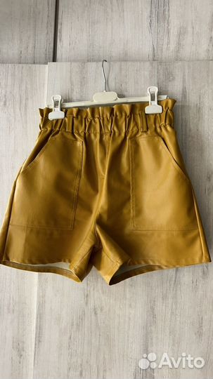 Шорты женские кожаные