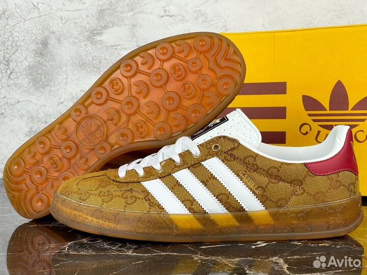 Adidas Gazelle Gucci Original GG Beige Brown