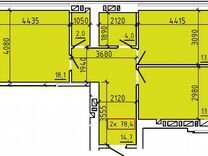 2-к. квартира, 78,4 м², 9/9 эт.