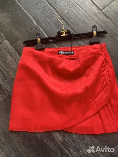 Юбка Zara красная мини оригинал