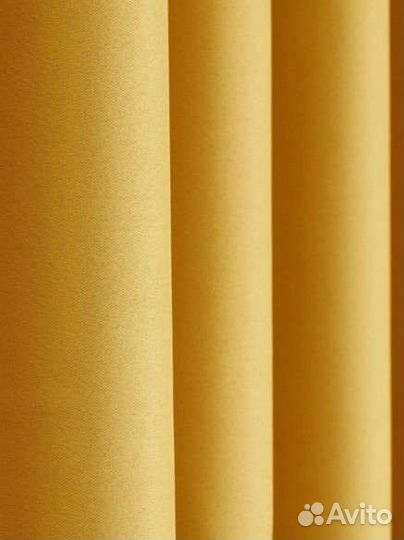 Шторы блэкаут цвет горчица новый комплект