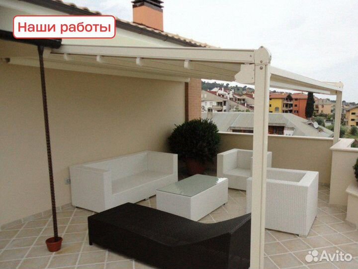 Пергола для улицы, вылет 4,5 м, ширина 4 м