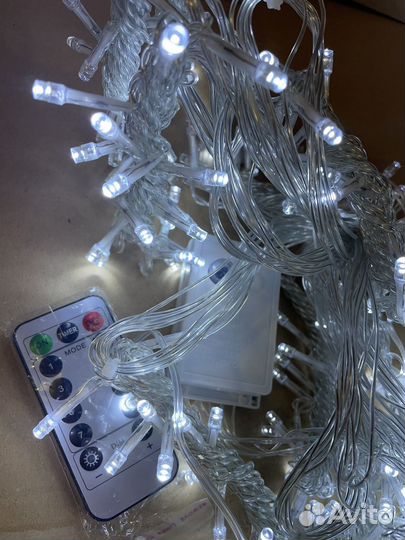 Гирлянда штора с пультом