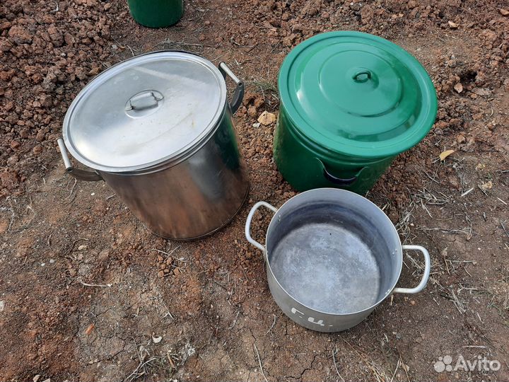 3 больших кастрюли для дома хозяйства цена за все