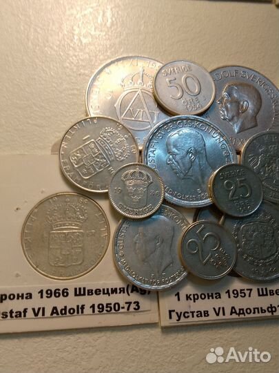 Монеты Швеция сереб