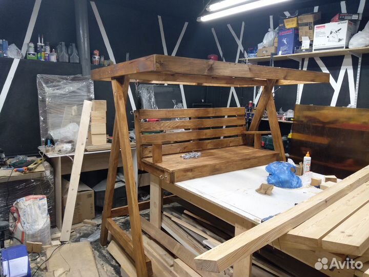 Качели садовые (качели деревянные)