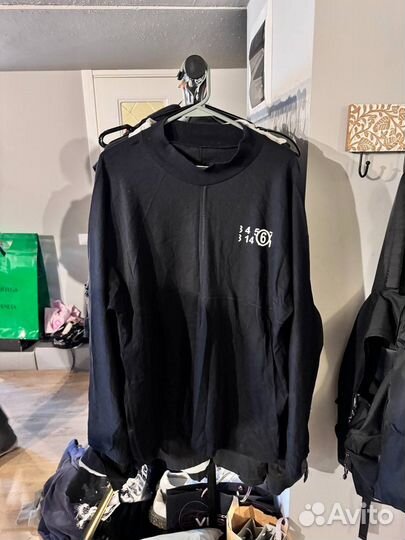 Лонгслив Maison Margiela Logo Black Оригинал