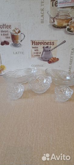 Хрусталь СССР вазы, конфетницы, селедочницы
