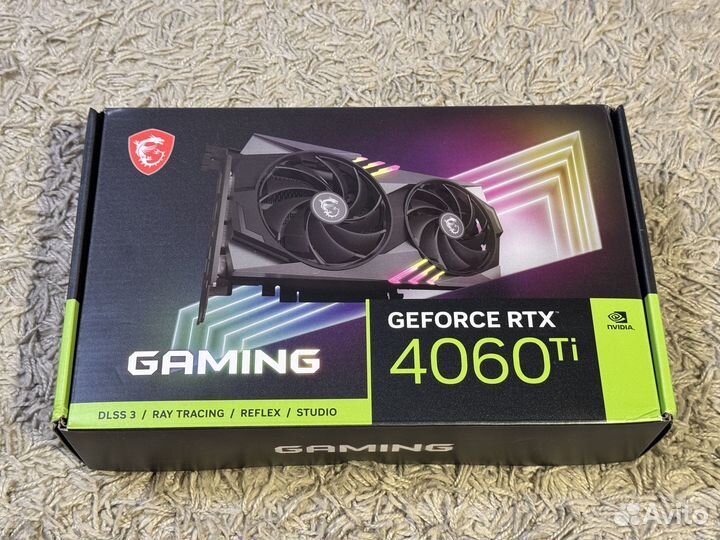 Видеокарта MSI RTX 4060 Ti Gaming 8G