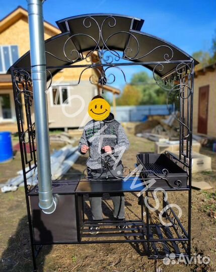 Мангал с крышей