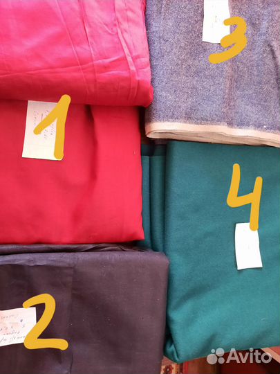 Отрезы ткани СССР хлопок, сатин, шелк СССР