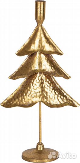 Подсвечник металл золотой 