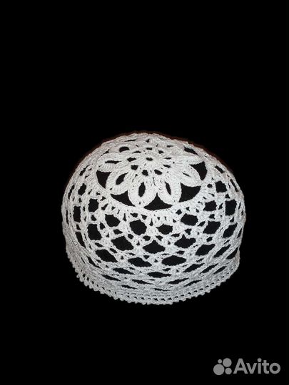 Шапка вязаная крючком, шапка летняя женская