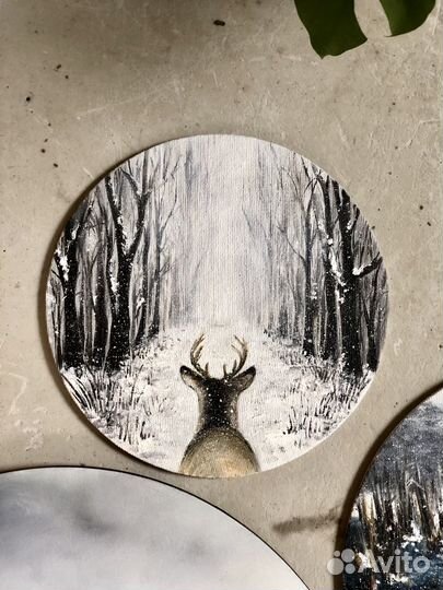 Картина маслом на холсте пейзаж горы