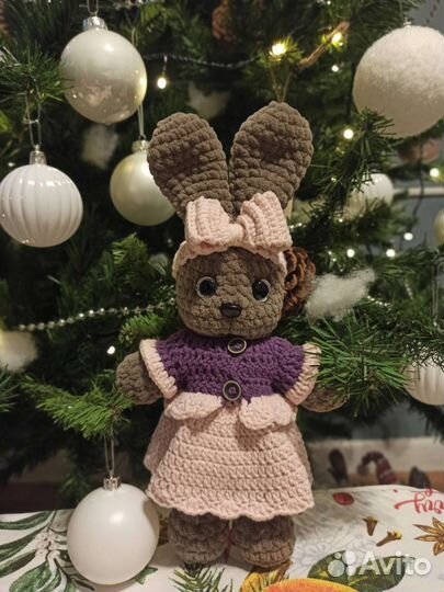 Заяц амигуруми