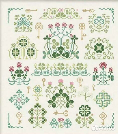 Герцог Клевер вышивка, остатки набора. Схема Совин