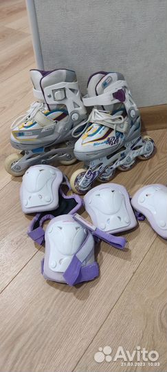 Ролики девочке раздвижные размер 26-31