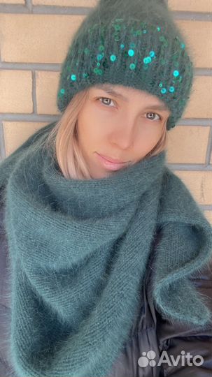 Бактус платок из ангоры