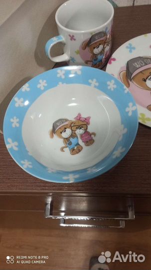 Набор детской посуды новая в коробке