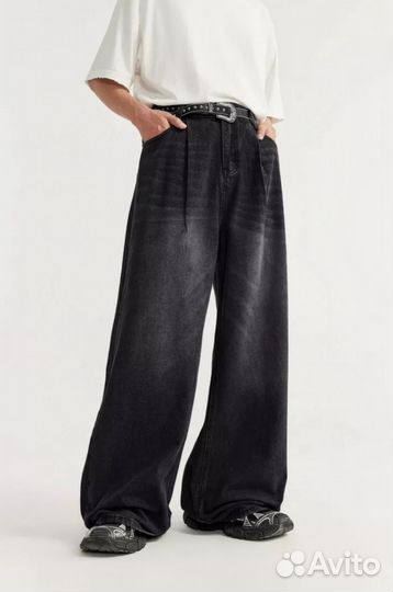 Джинсы широкие мужские черные y2k