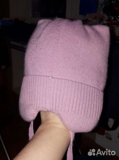 Шапка для девочки 6-12 месяцев