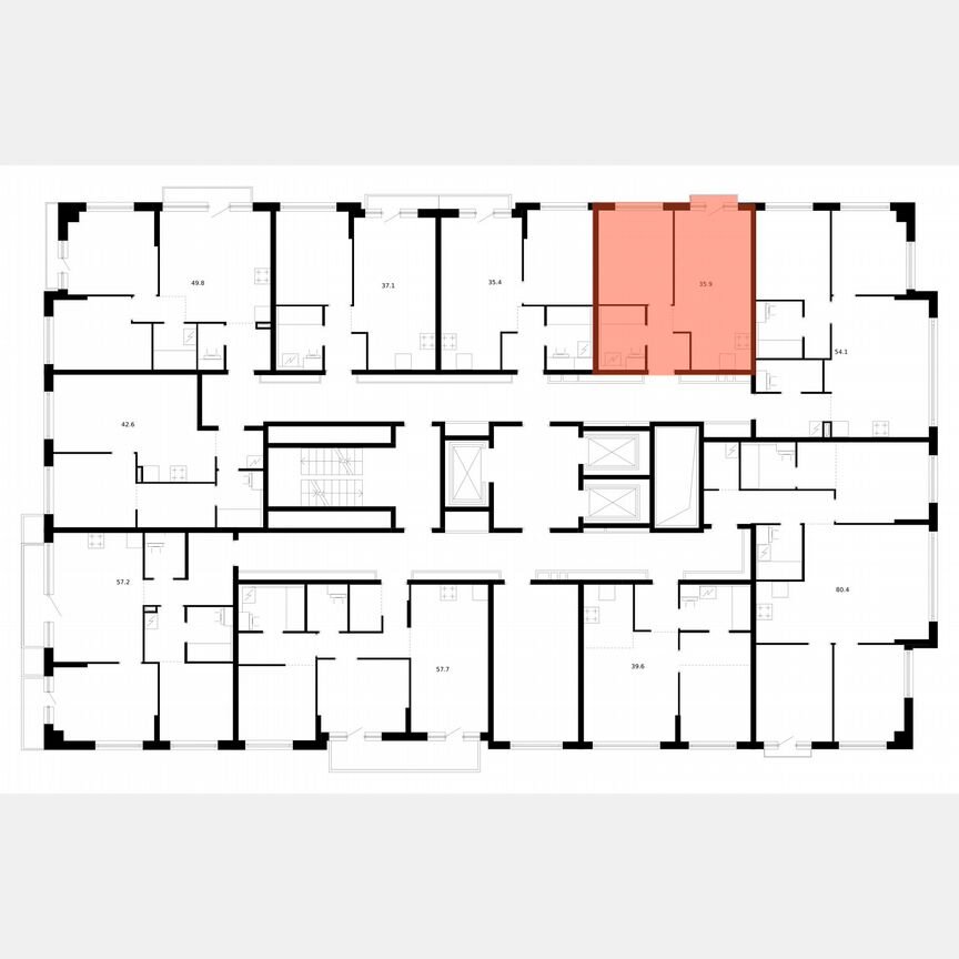 1-к. квартира, 35,9 м², 13/23 эт.