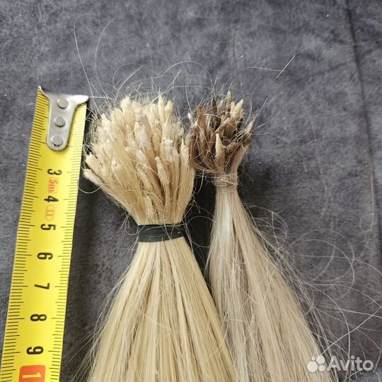 Волосы для наращивания 40 см блонд