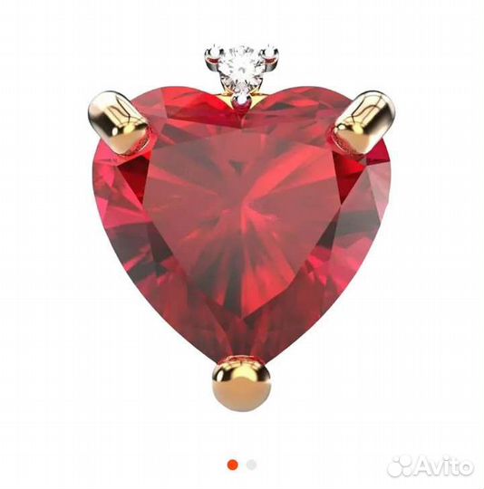 Серьги с бриллиантом гранатом