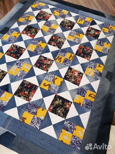 Одеяло-плед лоскутное шитье